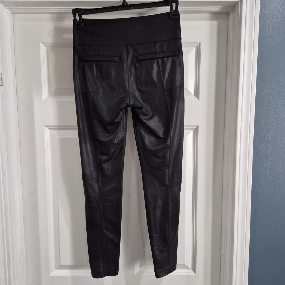 Athleta Delancey Gleam Tight Womens Small Faux Leather Office Career Holiday - Picture 3 of 11